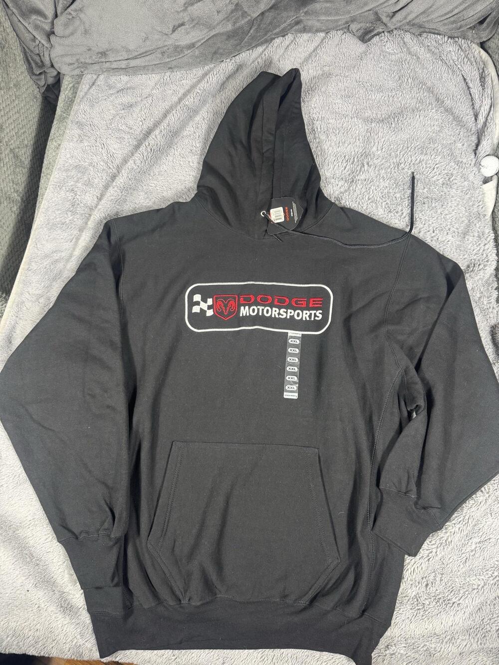 Dodge Motorsports Hoodie Mens 2XL Black Steve & Barry's Fleece Pullover Graphic